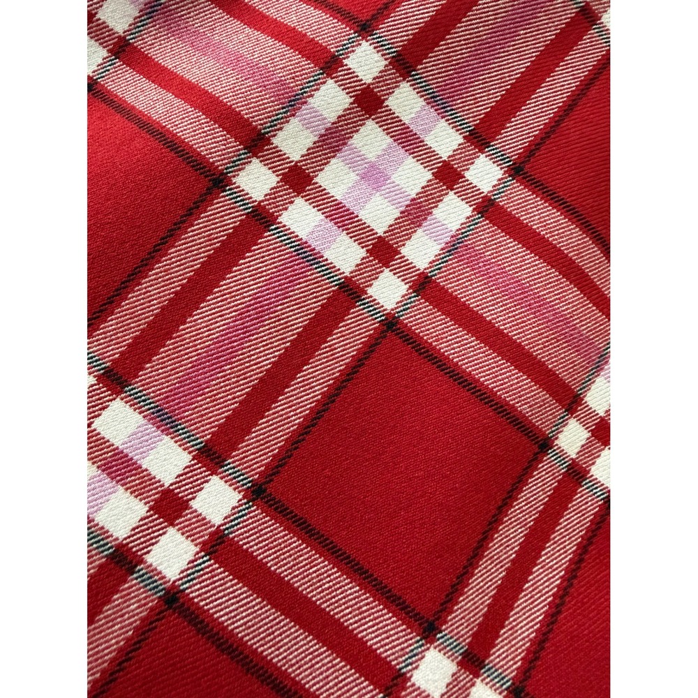 Tangents Vintage Y2K Red Plaid Mini Skirt Side Zip Stretch Schoolgirl Size 5/6 - Picture 8 of 8